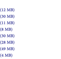 &nbsp;(12 MB) (30 MB) (11 MB) (8 MB) (30 MB) (28 MB) (49 MB) (4 MB)